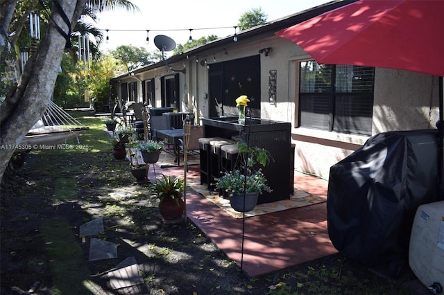 view of patio featuring area for grilling