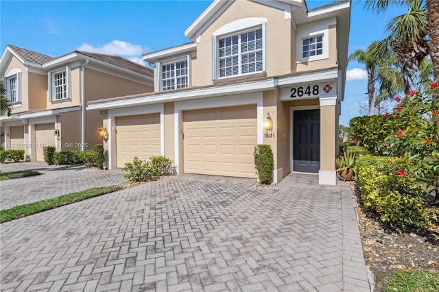 view of front facade with a garage