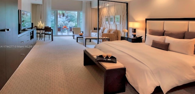 view of carpeted bedroom