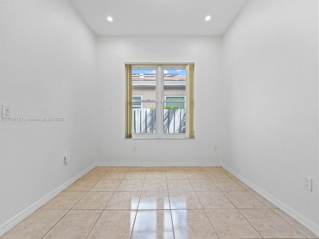 view of tiled empty room