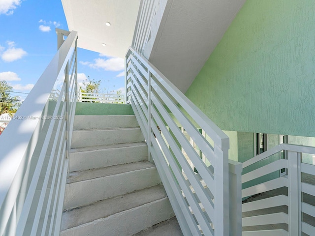 view of stairway