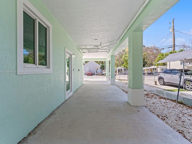 view of patio with fence