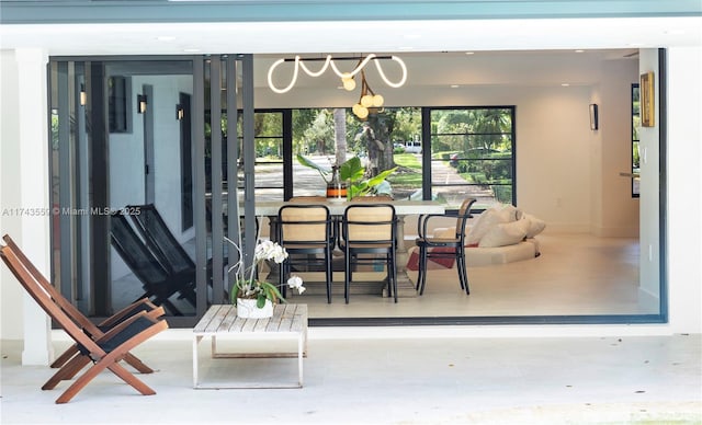view of dining space