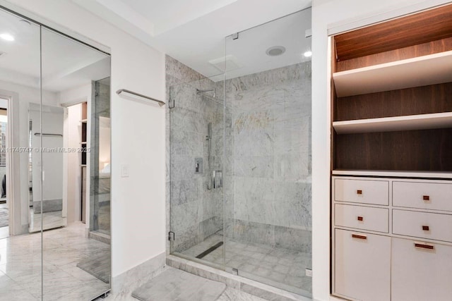 bathroom with an enclosed shower