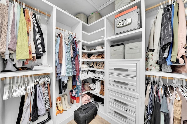 2440 SW 12th St, Deerfield Beach, FL 33442 - spacious closet featuring hardwood / wood-style flooring
