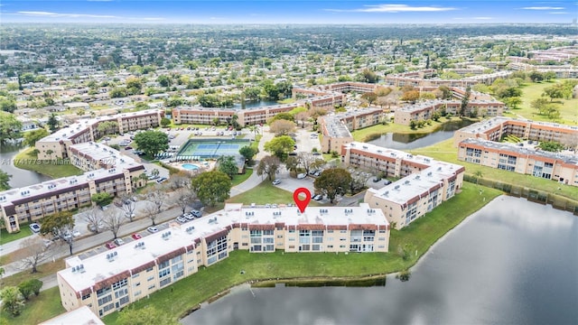 2811 N Pine Island Rd Unit 302, Sunrise, FL 33322 - birds eye view of property with a water view