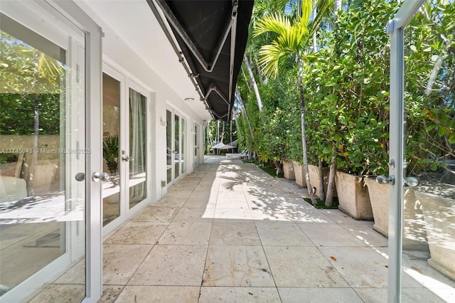 view of patio with french doors