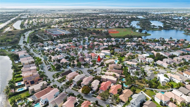 17356 SW 21st St, Miramar, FL 33029 - aerial view of property's location featuring a nearby body of water and nearby suburban area
