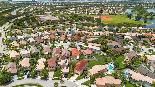 17356 SW 21st St, Miramar, FL 33029 - aerial view of property and surrounding area with a nearby body of water and nearby suburban area
