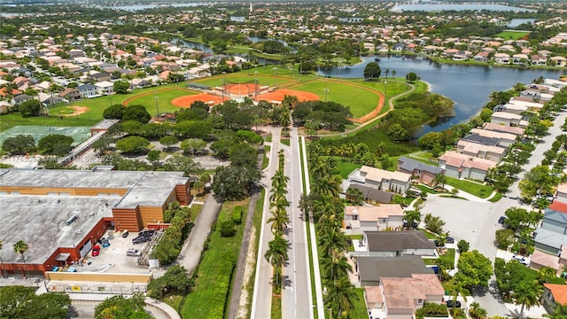 17356 SW 21st St, Miramar, FL 33029 - aerial overview of property's location with a nearby body of water and nearby suburban area
