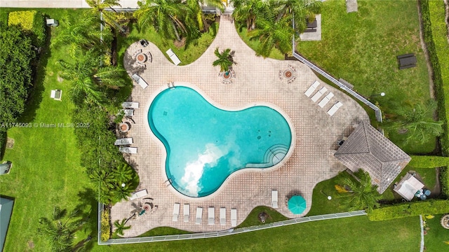 17356 SW 21st St, Miramar, FL 33029 - bird's eye view of a pool area