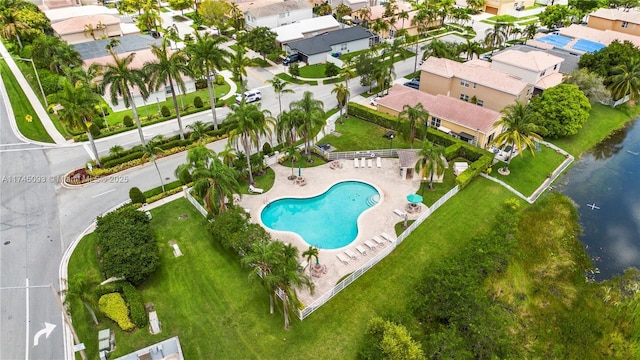17356 SW 21st St, Miramar, FL 33029 - aerial view of residential area featuring a pool and a large body of water