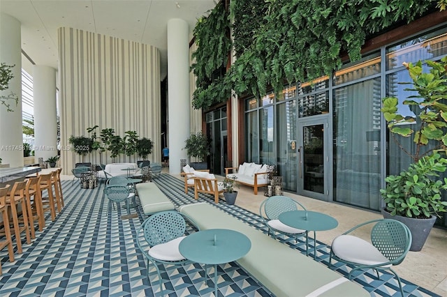 view of patio / terrace featuring an outdoor living space