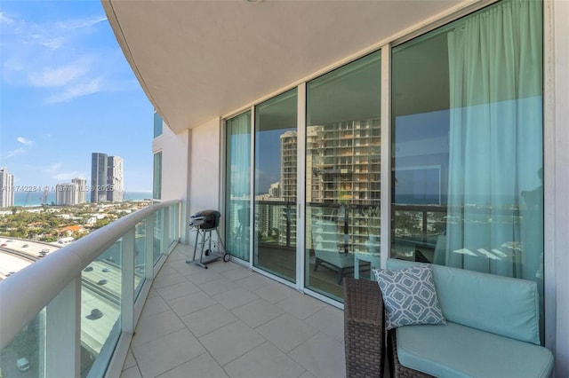 balcony featuring a view of city