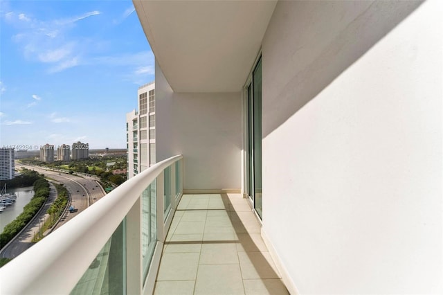 balcony featuring a view of city