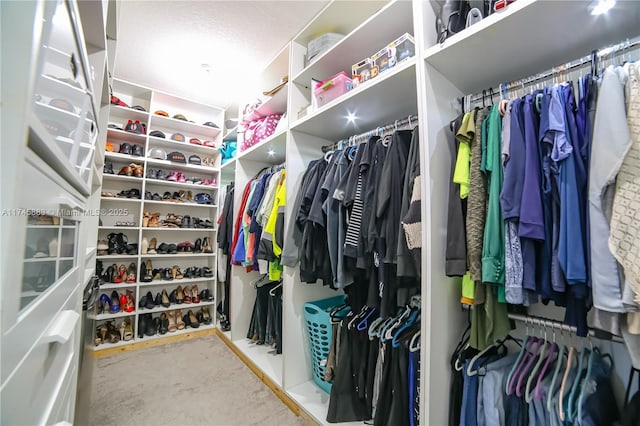 view of walk in closet