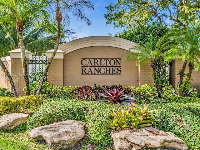 view of community sign