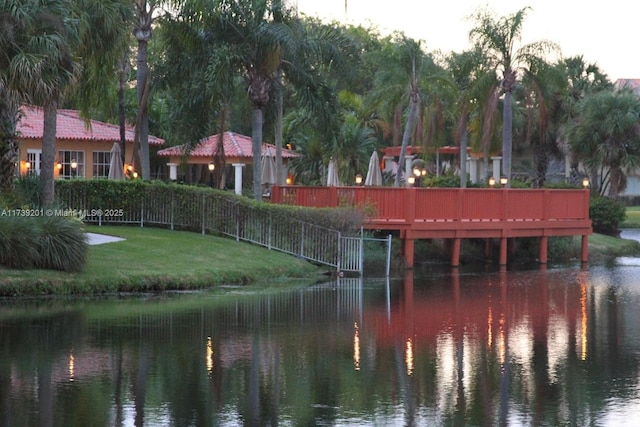 view of water feature