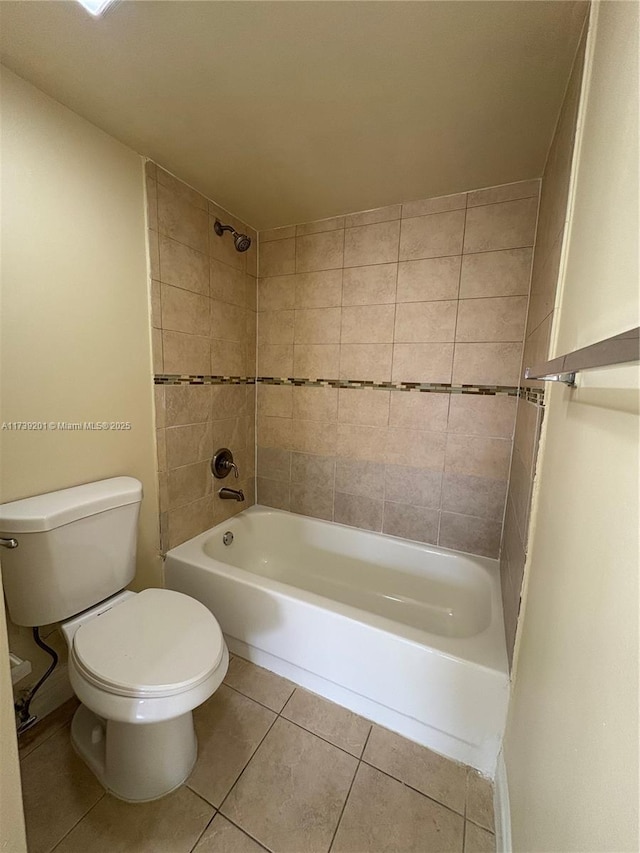 10717 Cleary Blvd Unit 203, Plantation, FL 33324 - bathroom with shower / bathing tub combination, toilet, and tile patterned flooring