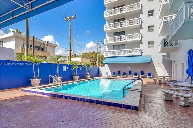 1020 Meridian Ave Unit 515, Miami Beach, FL 33139 - pool featuring fence and a patio