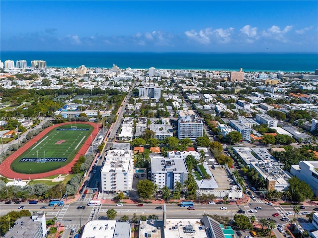 1020 Meridian Ave Unit 515, Miami Beach, FL 33139 - birds eye view of property with a view of city and a water view