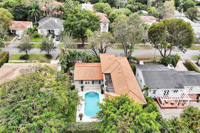 aerial view featuring a residential view