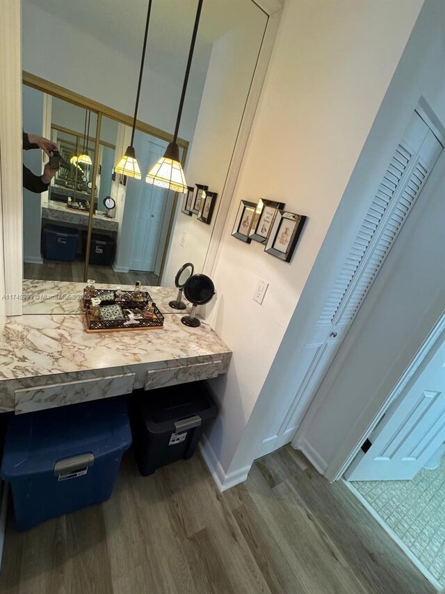 4770 NW 21st St Unit 208, Lauderhill, FL 33313 - bathroom featuring wood finished floors and baseboards