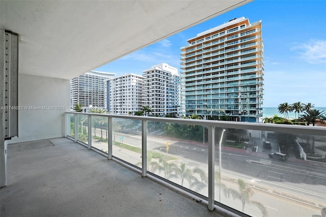 balcony featuring a city view