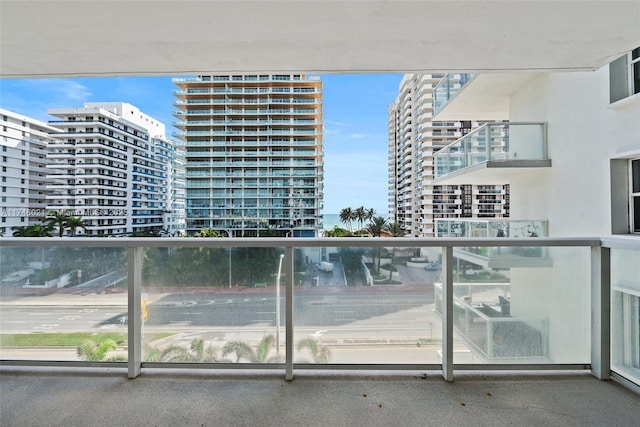 balcony with a city view