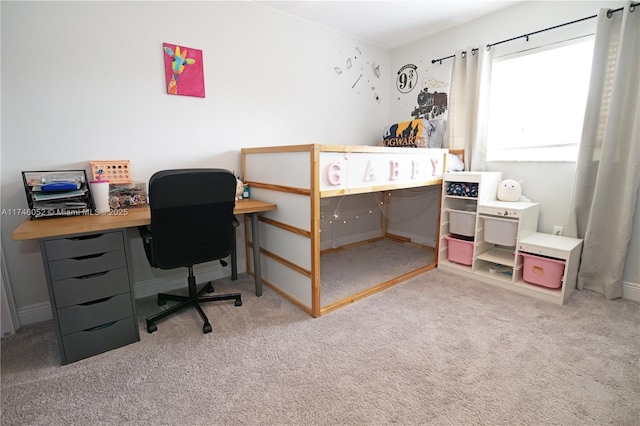 bedroom with carpet floors