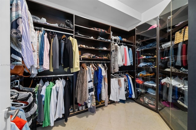 view of walk in closet