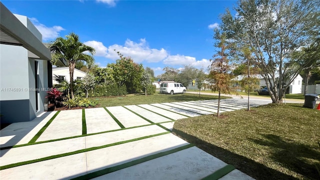 view of yard featuring a patio area