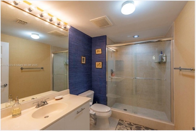 510 NW 84th Ave Unit 640, Plantation, FL 33324 - bathroom with a stall shower, toilet, vanity, and tile patterned floors