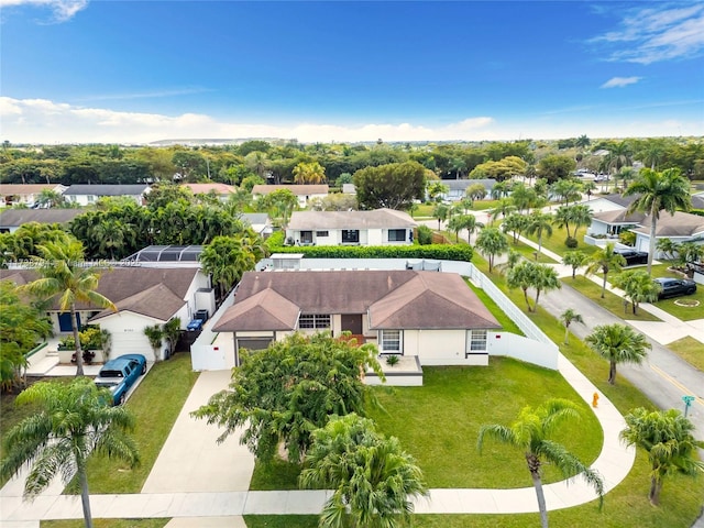 aerial view featuring a residential view