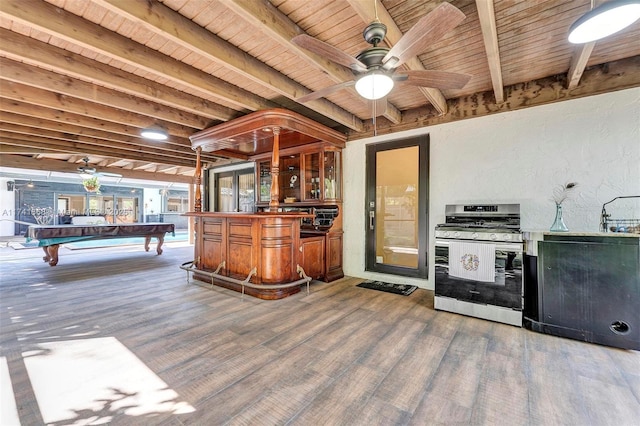 view of patio / terrace featuring a ceiling fan