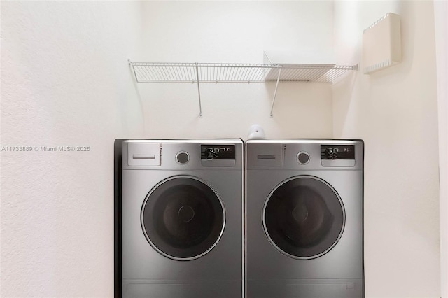 laundry area featuring separate washer and dryer