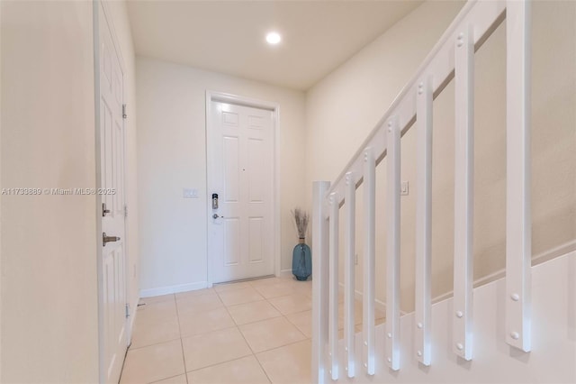 view of tiled entryway