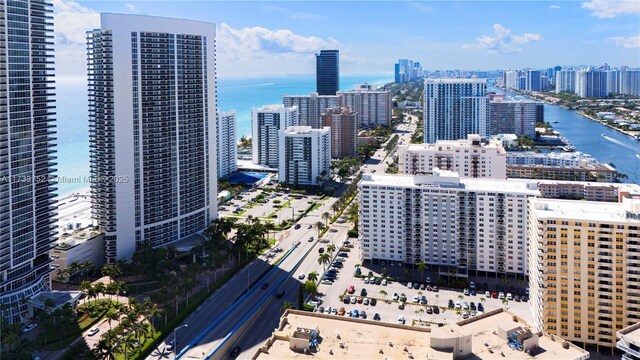 view of city with a water view