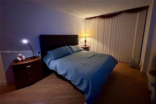 bedroom with a textured ceiling