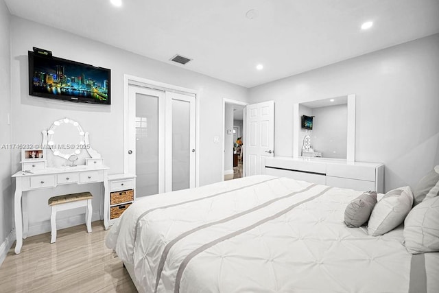 713 SW 6th Ave, Hallandale Beach, FL 33009 - bedroom featuring light hardwood / wood-style floors