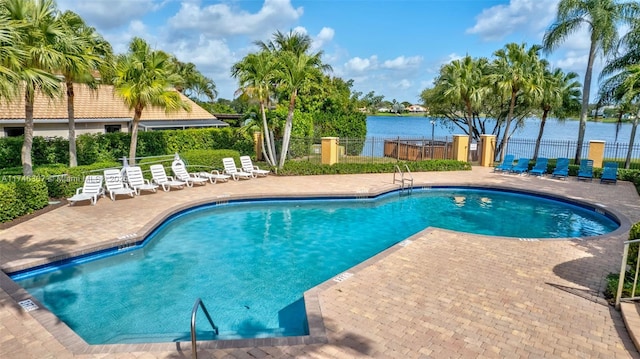 1826 Capeside Cir, Wellington, FL 33414 - community pool with a patio and a water view