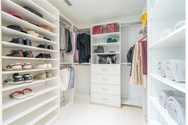 view of walk in closet