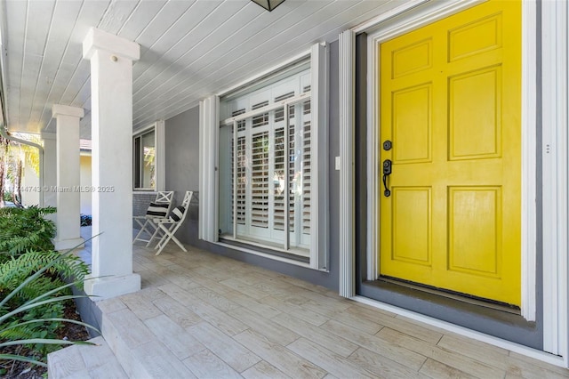 view of doorway to property