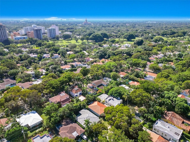 aerial view with a residential view