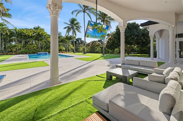 view of patio / terrace with outdoor lounge area