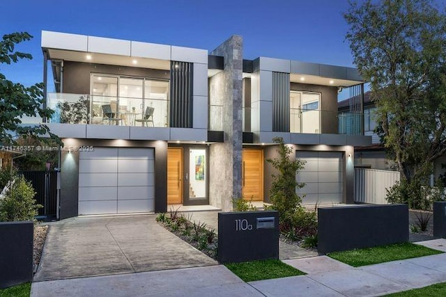 contemporary house with a garage