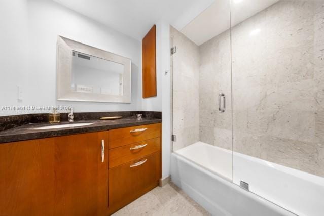 10655 NE Quaybridge Ct Unit C3, Miami, FL 33138 - full bath with vanity and shower / bath combination with glass door
