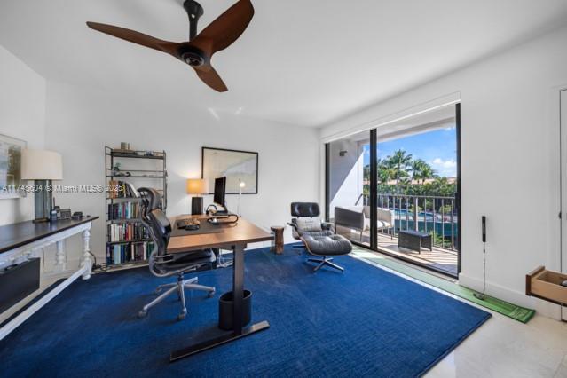 10655 NE Quaybridge Ct Unit C3, Miami, FL 33138 - office with a ceiling fan
