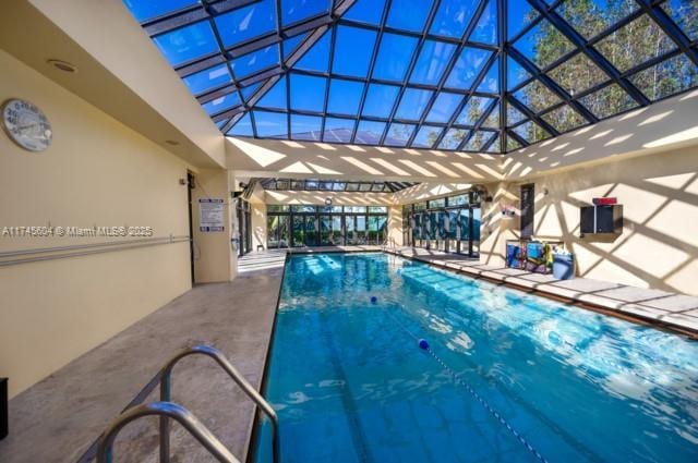 10655 NE Quaybridge Ct Unit C3, Miami, FL 33138 - indoor community pool featuring a lanai and a patio