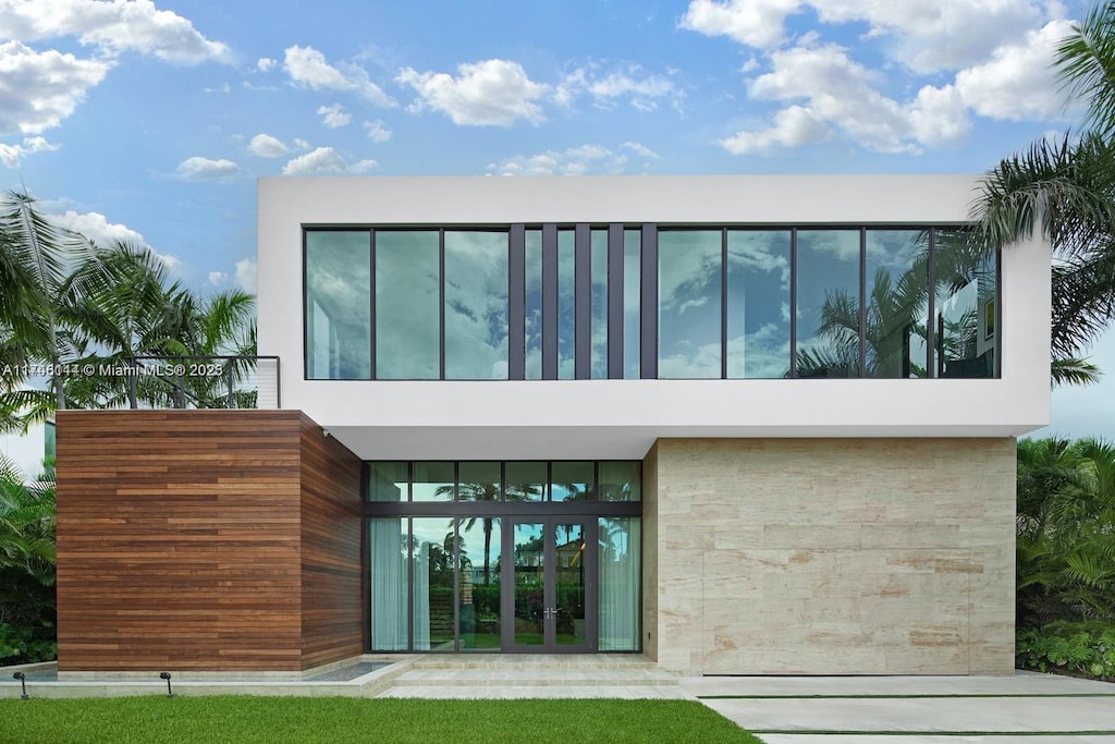 rear view of house with french doors